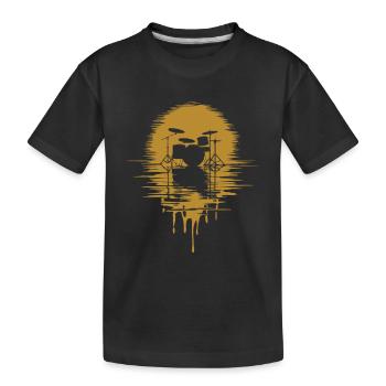 Batterie Silhouette Drums - T-shirt bio Premium Enfant - noir - Devant