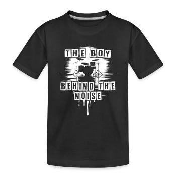 Drummer Boy Schlagzeuger Drumset Silhouette - Kids' Premium Organic T-Shirt - black - Front