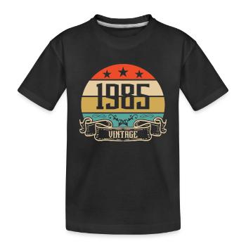 1985 Vintage Birthday Retro Classic - T-shirt bio Premium Enfant - noir - Devant