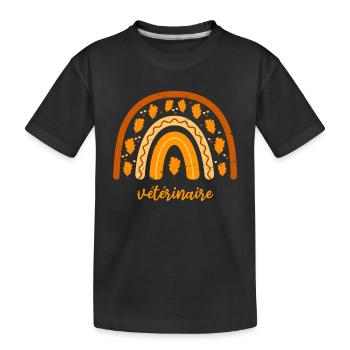 Voted best veterinarian| Veteran Gift Idea - Kids' Premium Organic T-Shirt - black - Front