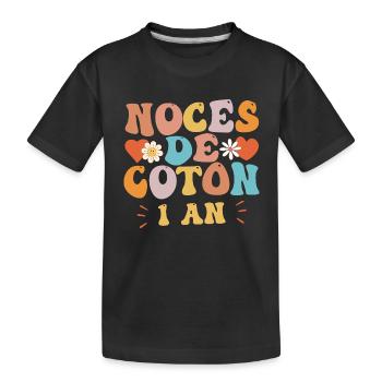 Noces de Coton - T-shirt bio Premium Enfant - noir - Devant