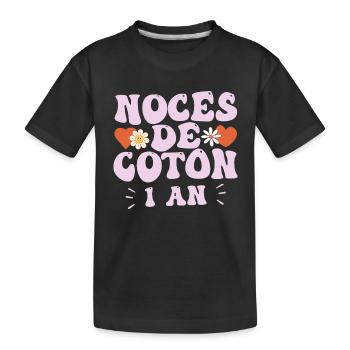 Noces de Coton - T-shirt bio Premium Enfant - noir - Devant