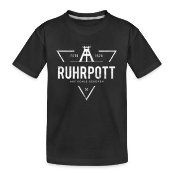 Ruhrpott Auf Kohle geb. - Kinder Premium Bio T-Shirt - Schwarz - Vorne