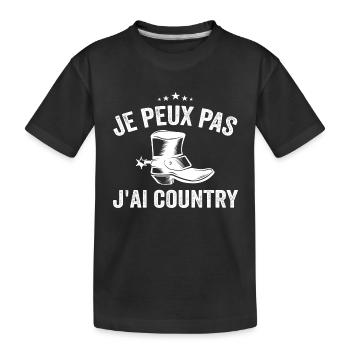 Je Peux Pas J'ai Country - T-shirt bio Premium Enfant - noir - Devant