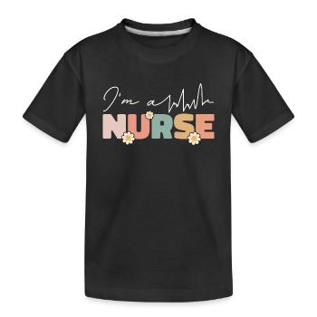 Je Suis Une Infirmière Cadeau Infirmière - T-shirt bio Premium Enfant - noir - Devant
