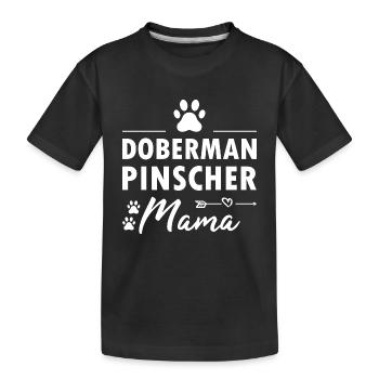 Doberman Pinscher Mama - Kids' Premium Organic T-Shirt - black - Front