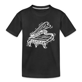 Piano Musicien - T-shirt bio Premium Enfant - noir - Devant