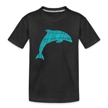Delfin - Kinder Premium Bio T-Shirt - Schwarz - Vorne
