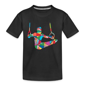Gymnastes Gymnastique Anneau Gymnastique Garçons Hommes Gymnastique - T-shirt bio Premium Enfant - noir - Devant