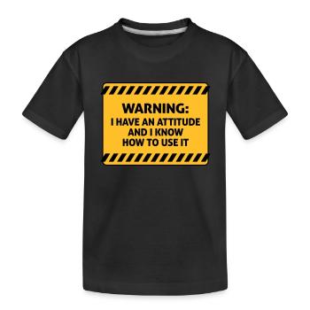 Warnung: Ich bin kompliziert und du kannst es fühlen! - Kinder Premium Bio T-Shirt - Schwarz - Vorne