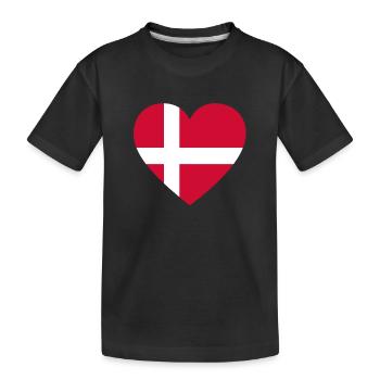Love Liebe geschenk denmark daenemark - Kinder Premium Bio T-Shirt - Schwarz - Vorne