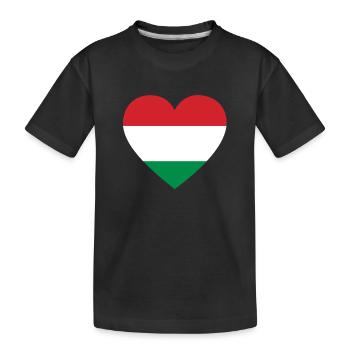 Love Liebe geschenk UNGARN Hungary - Kinder Premium Bio T-Shirt - Schwarz - Vorne
