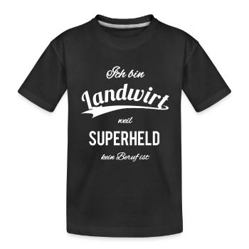 Landwirt - Kinder Premium Bio T-Shirt - Schwarz - Vorne