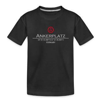 Ankerplatz Fehmarn - Kinder Premium Bio T-Shirt - Schwarz - Vorne