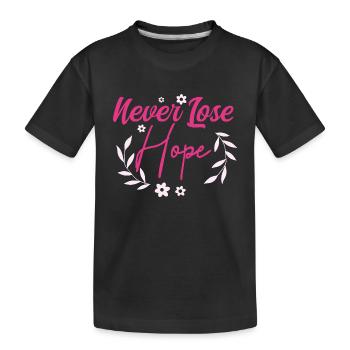 Octobre Rose Espoir Pour Toutes - T-shirt bio Premium Enfant - noir - Devant