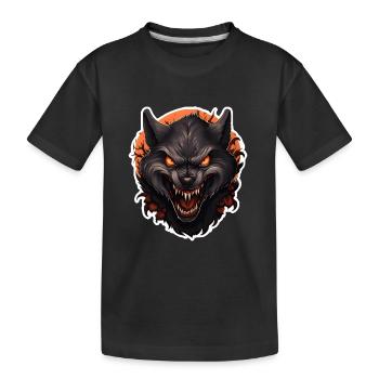 Halloween Werwolf - Kinder Premium Bio T-Shirt - Schwarz - Vorne
