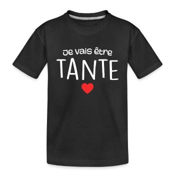 I'm going to be an aunt - future aunt - Kids' Premium Organic T-Shirt - black - Front