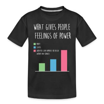designer - Kids' Premium Organic T-Shirt - black - Front