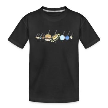 Système solaire Planètes astrophysiques, Système solaire - T-shirt bio Premium Enfant - noir - Devant