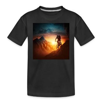 Descente graphique Sunset Valley Descent - T-shirt bio Premium Enfant - noir - Devant