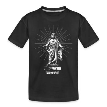 Jésus-Christ / Représentation en blanc - T-shirt bio Premium Enfant - noir - Devant