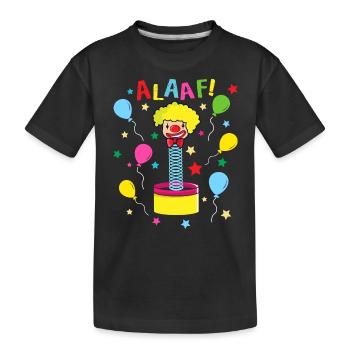 Alaaf Clown Kostüm Karneval lustig Luftballons - Kinder Premium Bio T-Shirt - Schwarz - Vorne