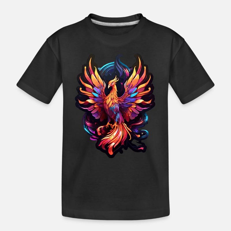 Phönix - Kinder Premium Bio T-Shirt - Schwarz