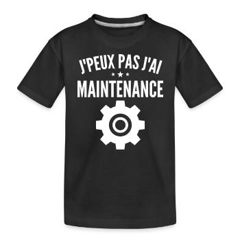 Maintenance informatique - T-shirt bio Premium Enfant - noir - Devant
