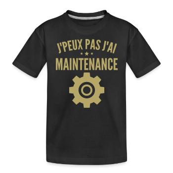 Maintenance informatique - T-shirt bio Premium Enfant - noir - Devant