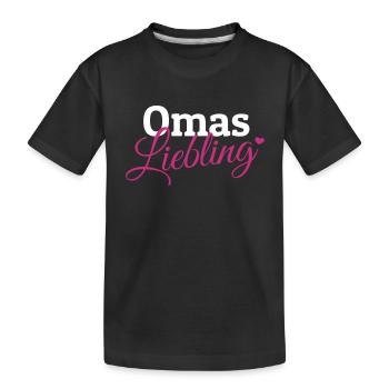 Omas Liebling - Kinder Premium Bio T-Shirt - Schwarz - Vorne