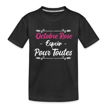 Octobre Rose Espoir Pour Toutes - T-shirt bio Premium Enfant - noir - Devant