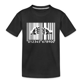 Banksy Bars Of Capitalism - Kinder Premium Bio T-Shirt - Schwarz - Vorne