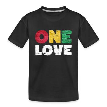 One Love Reggae Musique - T-shirt bio Premium Enfant - noir - Devant