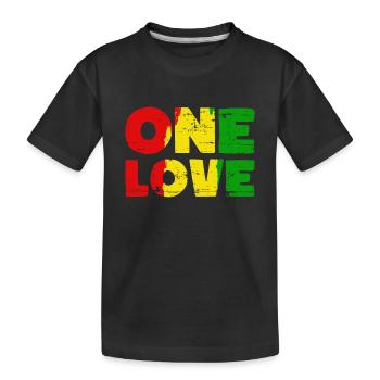 Un amour Jamaïque - T-shirt bio Premium Enfant - noir - Devant