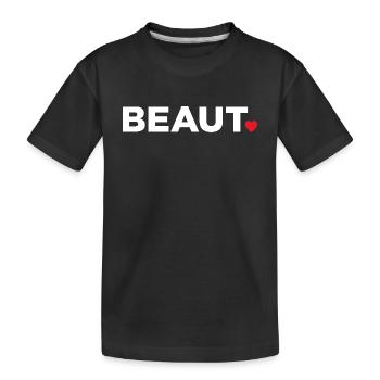 Beaut - Kids' Premium Organic T-Shirt - black - Front