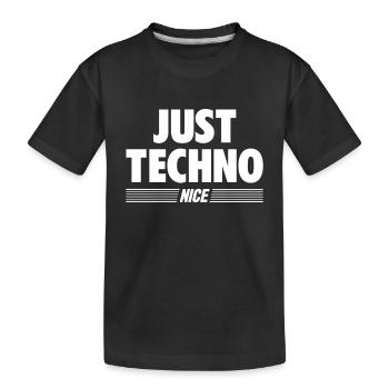 Nur Techno - Kinder Premium Bio T-Shirt - Schwarz - Vorne