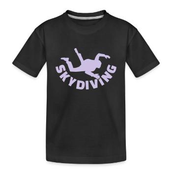 Skydiving - Kids' Premium Organic T-Shirt - black - Front