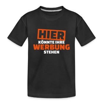 Werbung - Kinder Premium Bio T-Shirt - Schwarz - Vorne