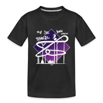 Getting on the wrong track - Kids' Premium Organic T-Shirt - black - Front