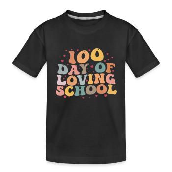 100 Jours D’école Aimante | 100 Jours D’école - T-shirt bio Premium Enfant - noir - Devant