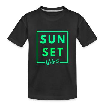 Sunset Vibes - Kinder Premium Bio T-Shirt - Schwarz - Vorne