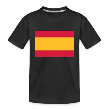 Nationalflagge von Spanien - Kinder Premium Bio T-Shirt - Schwarz - Vorne