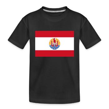 Drapeau national de la Polynésie française - T-shirt bio Premium Enfant - noir - Devant