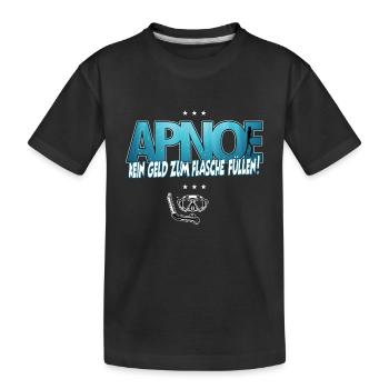 Apnoe Freediving Kein Geld zum Flaschen füllen - Kinder Premium Bio T-Shirt - Schwarz - Vorne