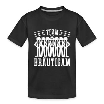 Wedding Groom Bachelor Party - Kids' Premium Organic T-Shirt - black - Front