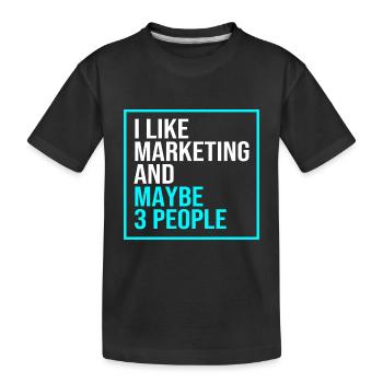 Marketing Manager - Kids' Premium Organic T-Shirt - black - Front