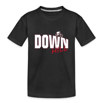 Downhill - Kinder Premium Bio T-Shirt - Schwarz - Vorne