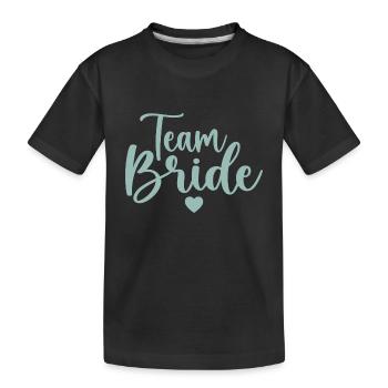 Team Braut - Kinder Premium Bio T-Shirt - Schwarz - Vorne