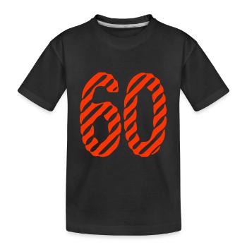 60. 60 ANS. 60e ANNIVERSAIRE. ANNIVERSAIRE 60 ANS. - T-shirt bio Premium Enfant - noir - Devant
