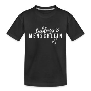 Kleiner Lieblingsmensch - Kinder Premium Bio T-Shirt - Schwarz - Vorne